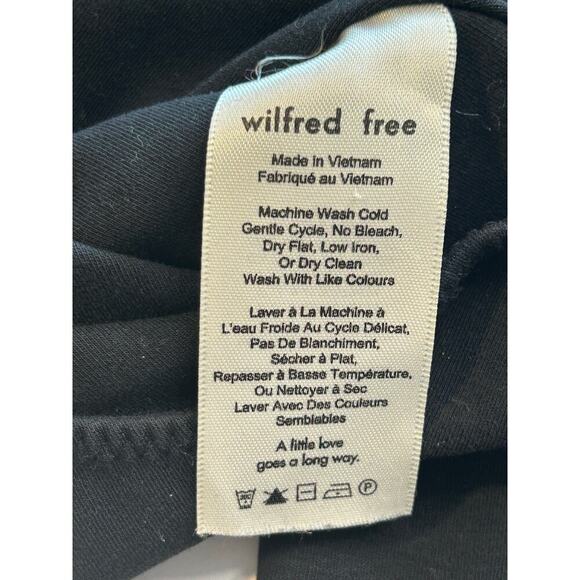 Wilfred free black long sleeve cotton stretch lace up Mayowa bodysuit size L - Picture 8 of 11